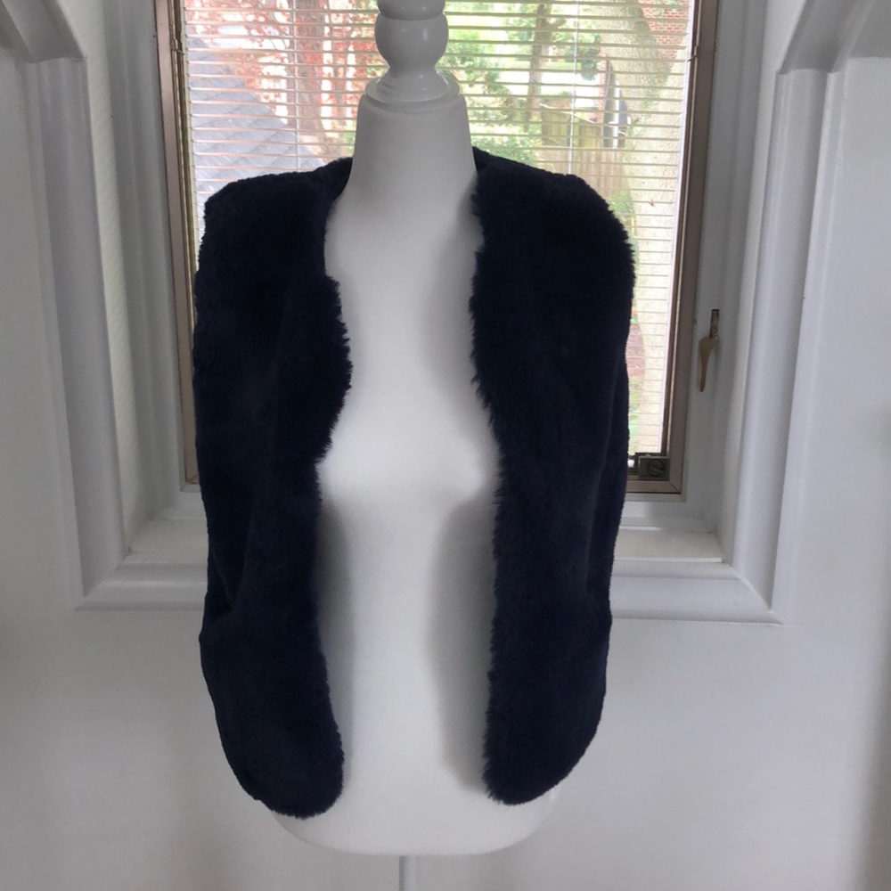 Navy Blue + Fluffy Luella Couture Paris vest